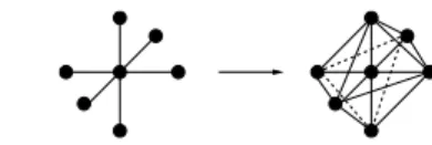Fig. 4. Edge-connected vertices as part of an implicit tetrahedrization