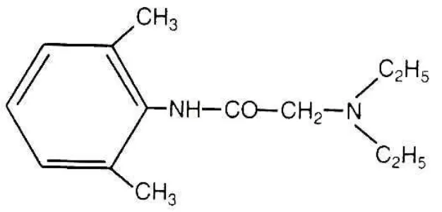 Figure 3: CHEMICAL STRUCTURE OF LIGNOCAINE 
