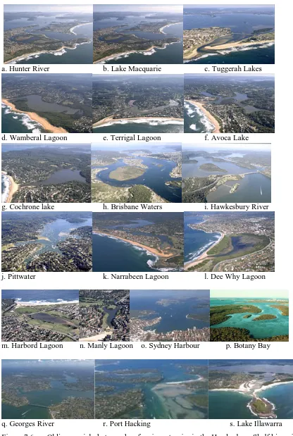 Figure 7.6a-s. Oblique aerial photographs of major estuaries in the Hawkesbury Shelf bioregion 