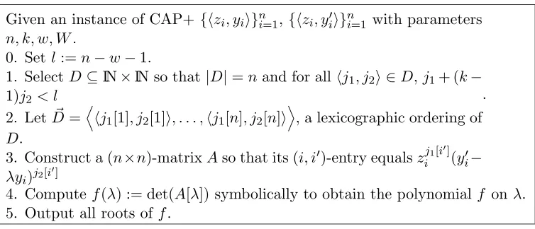 Figure 2: The algorithm that solves CAP+
