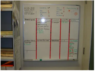 Figure 3 – The Whiteboard used commonly throughout a hospital ward  