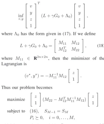 Table II compares the performance of the min-max policy for M = 40 and M = 5, and certainty equivalent model predictive control with horizon T = 40, over 1150 simulations each consisting of 150 time steps