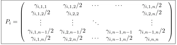 Figure 2.2: Matrix Representation Pi of the Public Key pi