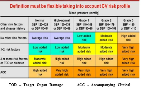 FIGURE- 02 :  CV risk stratification according to BP, other risk factors 