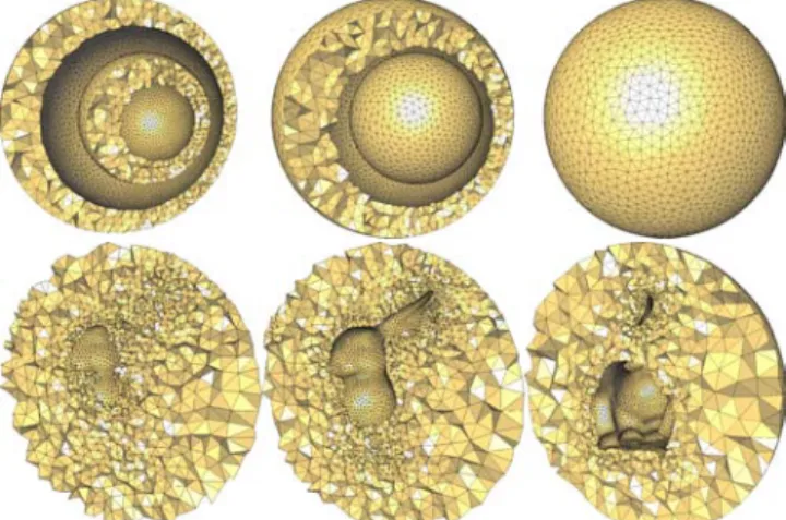Figure 6: Complex Topology: As stressed in this paper, our approach can as well mesh complex domains with arbitrary genus