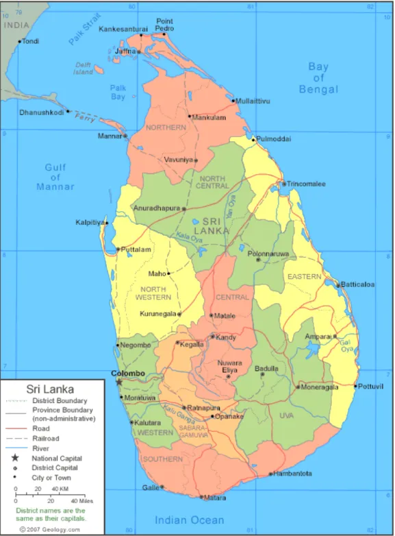 Figure 3.2: Sri Lanka map 