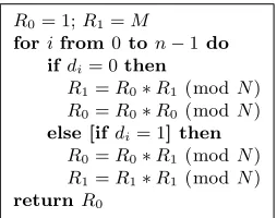 Fig. 4. Balanced Montgomery Powering Ladder