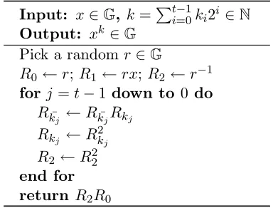 Fig. 4. Side-channel analysis resistant Montgomery ladder