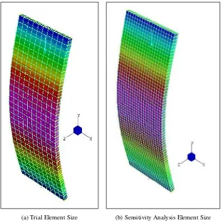 Figure 3.12: Trial 1 CLT Layup Model and Associated Subdivided Model