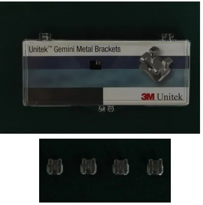 FIGURE 2  - METAL  AND  CERAMIC BRACKETS USED IN THE STUDYMetal Brackets 