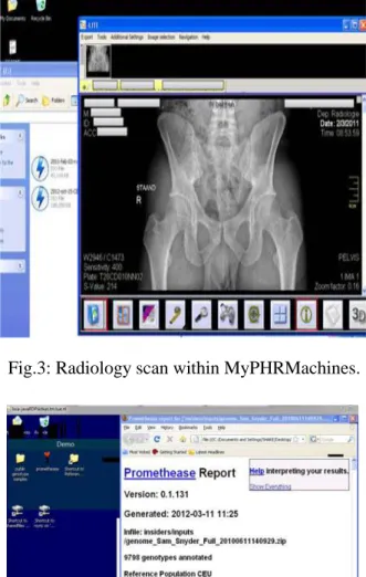 Fig. 4: Genomic data analysis within MyPHRMachines. 