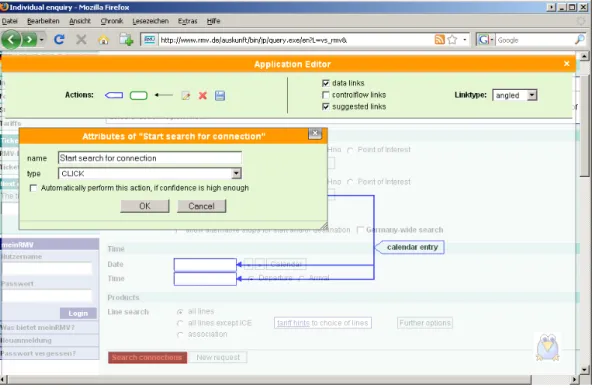 Figure 5.8. Screenshot of the application model editor integrated in AUGUR
