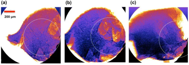 Figure 3. Measurement of the spatial resolution criterion for line proiles oriented from 0° to 90°