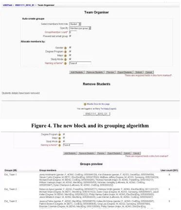 Figure 4. The new block and its grouping algorithm 