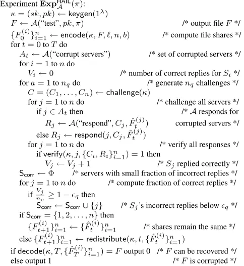 Figure 2. HAIL security experiment.