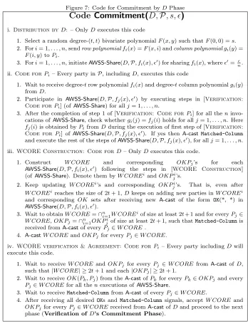 Figure 7: Code for Commitment by 퐷 Phase