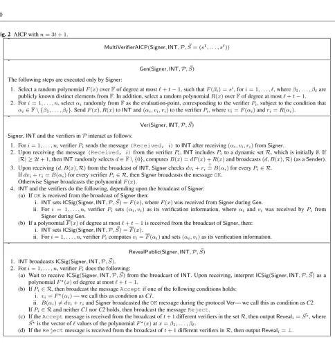 Fig. 2 AICP with n = 3t + 1.˜