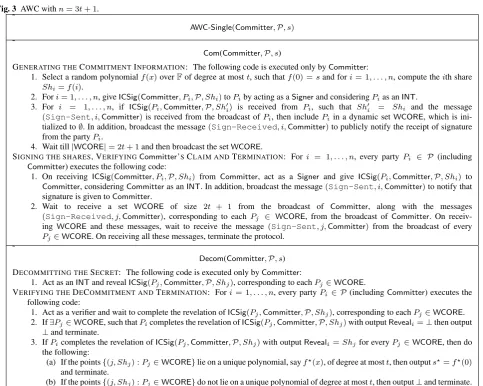 Fig. 3 AWC with n = 3t + 1.˜