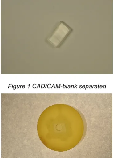 Figure 1 CAD/CAM-blank separated 