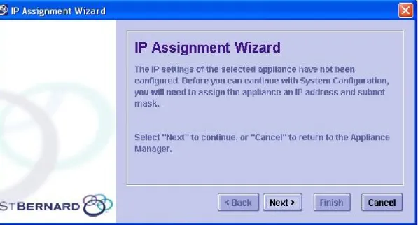 Figure 9.  IP Assignment Wizard -- Welcome Screen 