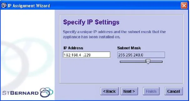 Figure 10.  IP Settings Screen 