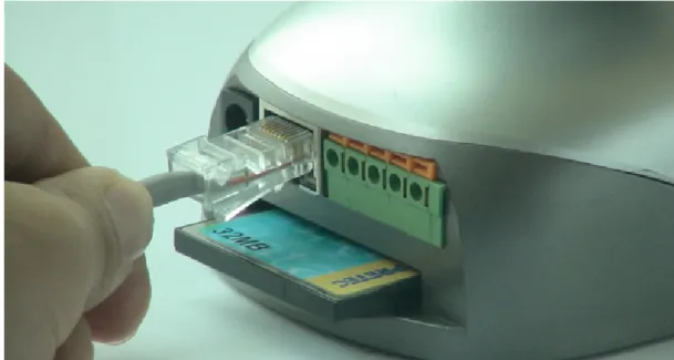 Figure 11 Connecting the Ethernet wire 