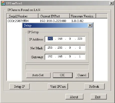Figure 15 Modify IP Camera’s IP Address