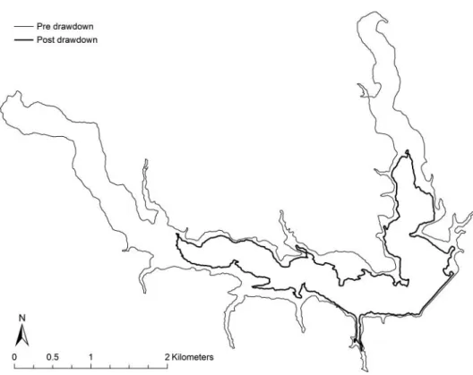 Table 1. Mean (§ SE) of weekly mean water-quality variable values measured pre-drawdown and post-drawdown during spring at Red Willow Reservoir, Frontier County, Nebraska, USA
