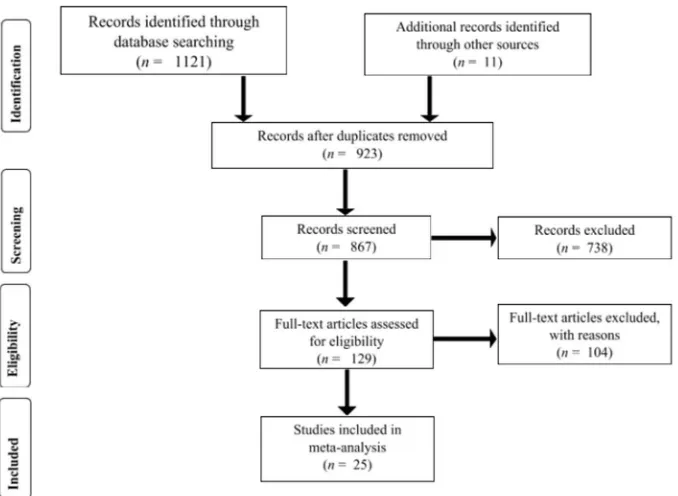 Fig. 1 Flow chart of the inclusion and exclusion of studies