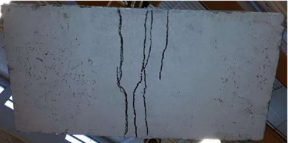 Figure 6.20.  Crack pattern formation at the tension face of panel FUN3 