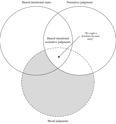 Figure 2.1. Diagram of the relation between joint intentional states, normative judgments, and moral judgments