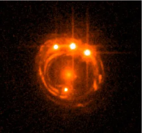 Figure 1.2: Example of a strong gravitational lensing. The quasar RXJ1131-123 as seenby the Hubble Space Telescope