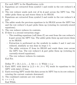 Fig. 8. High level order of operations during a mass row reduction.