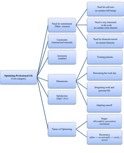 Figure 3.3 Conceptual development of the core category 