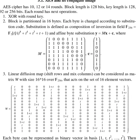 table of differences and linear sums as functions of round key. Obtained frequency of differential can help to find the key if the table of corresponding probabilities of differentials is known