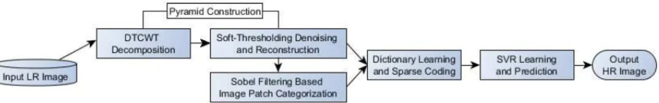 Figure 1: Flowchart of our approach including both learning and prediction (For DTCWT, 4 layers of decomposition was used)