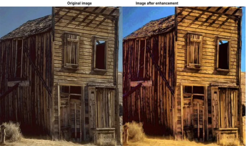 FIGURE 4. Original image versus Enhanced image (Bodie) 