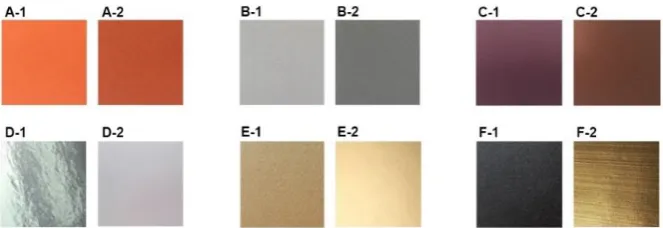 Figure 1: Pairs of samples used for the experiment.