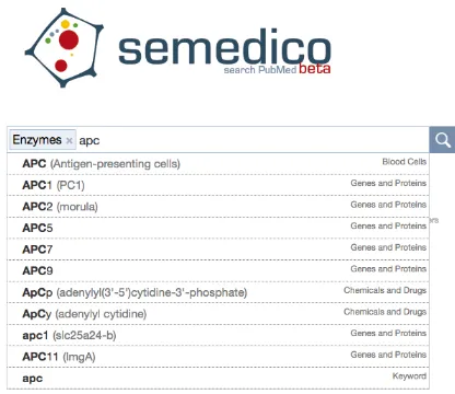 Figure 2: SEMEDICO ﬁnds suggestions in the con-cept database.