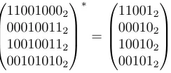 table the entries of which are doubled entries of0. Thatis, if T0 has entries of the form (abcd), those of T are ofthe form