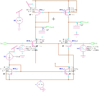 Figure 2.1: Gate driven Differential Amplifier  From the  input  signal the transistor gets  the  sufficient  voltage  to  turn  ON