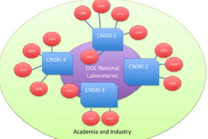 Figure 1: The DOE Complex Networked Systems program consists of two main elements, the Networked Systems Research Institute (CNSRI) program, and the Networked Systems Basic Research (CNSBR) program