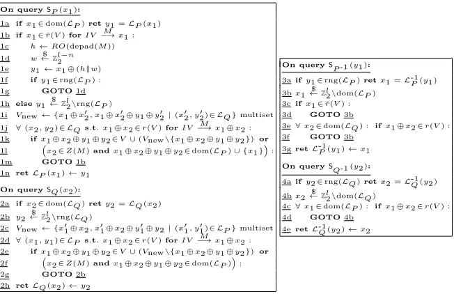Fig. 2. The simulator S for P and Q used in the proof of Thm. 1.