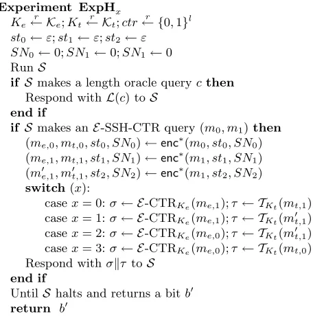 Fig. 9. Experiment ExpHx used in the proof of Lemma 2