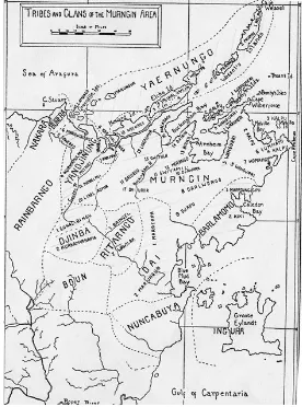 Fig. 1.2: Warner’s map of Murngin tribes (1937)