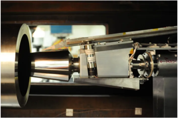 Figure 2. Cone model installed in SLDT. Diffuser cap- cap-ture not installed for this image.