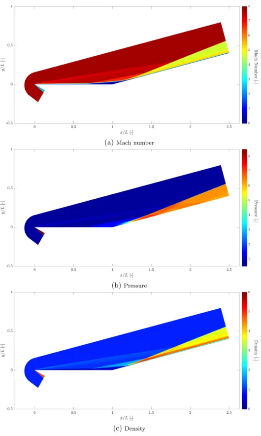 Figure 3.1: RWTH-Aachen Case: M ∞ = 7.7, Re L = 4.368×10 5
