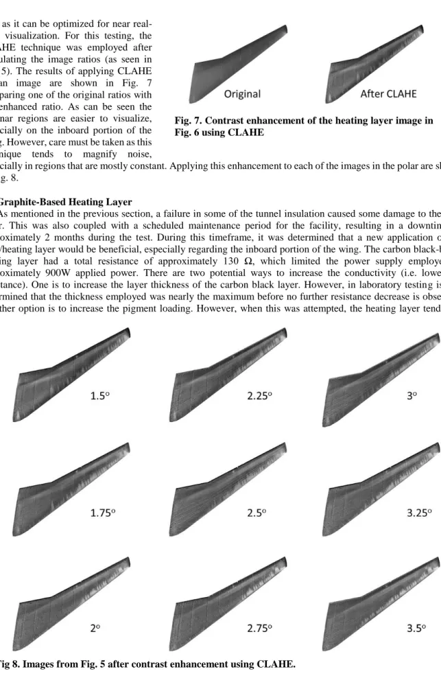Fig 8. Images from Fig. 5 after contrast enhancement using CLAHE. 