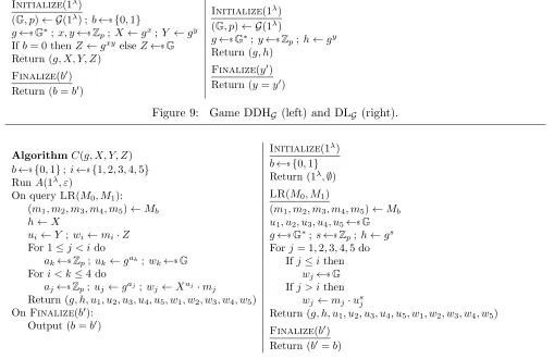 Figure 10: Algorithm C and hybrid game Hi used in the proof of Theorem A.2.