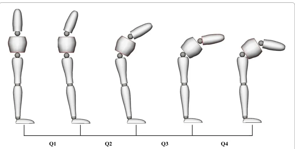 Table 2: L/H ratio, loading effects and fatigue effects during flexion (Q1-Q4)